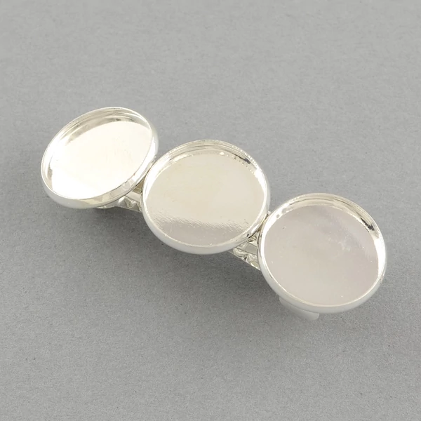 Ezüst színű 3 tányéros hajcsat