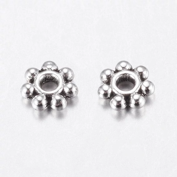 10db Antikolt ezüst virág alakú köztes 10db Antikolt ezüst virág alakú köztes