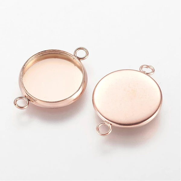 Rozé arany színű nemesacél kapcsolóelem (16mm) Rozé arany színű nemesacél kapcsolóelem (16mm)