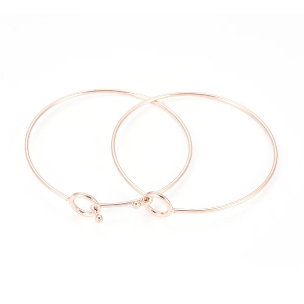 Nemesacél rozé arany színű karperec (60x63mm)