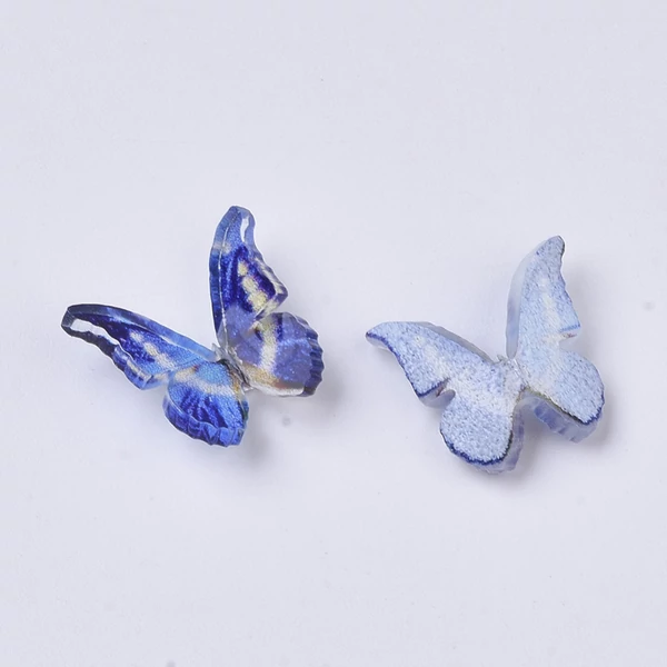 4db Kék műanyag pillangó (11x9mm)