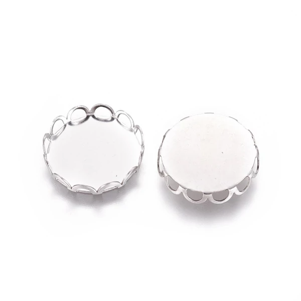 Nemesacél csipkés medálalap (14mm) Nemesacél csipkés medálalap (14mm)