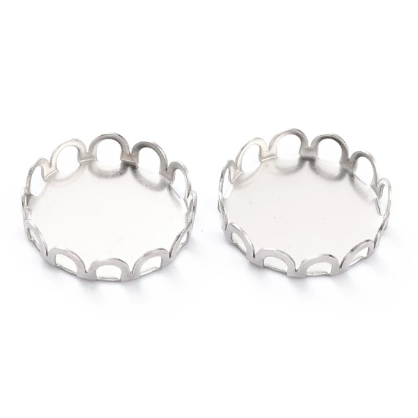 Nemesacél csipkés medálalap (12mm) Nemesacél csipkés medálalap (12mm)