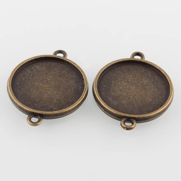 Antikolt bronz színű dupla oldalú kapcsolóelem (20mm)