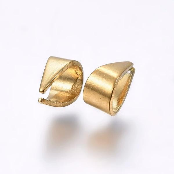 3db Arany színű nemesacél medáltartó (7x6,5mm)