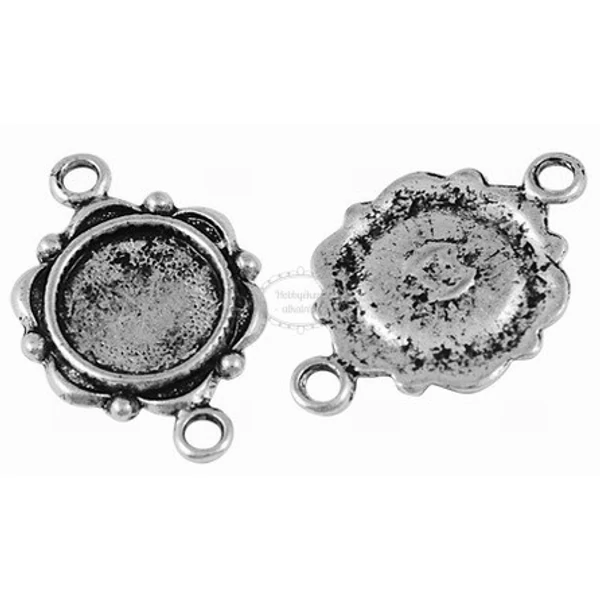 2db Antikolt ezüst színű kapcsolóelem (9,5mm)