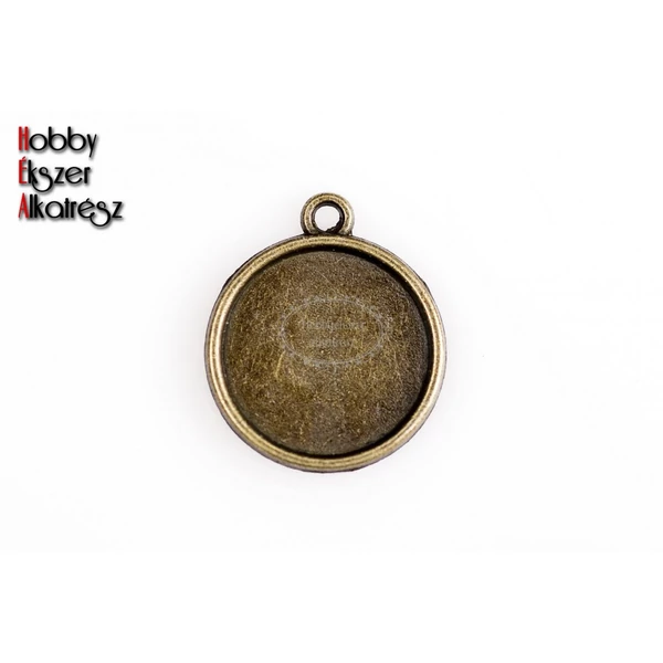 Antikolt bronz sima dupla oldalú medálalap (18mm) Antikolt bronz sima dupla oldalú medálalap (18mm)