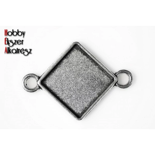 Antikolt ezüst színű kapcsolóelem (15x15mm)
