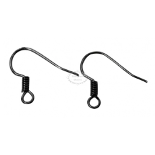 10 pár Fekete akasztós fülbevalóalap 10 pár Fekete akasztós fülbevalóalap