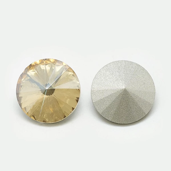 10db Világos topáz színű strassz (12mm)