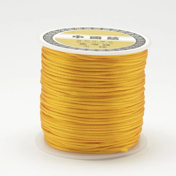 Narancssárga színű selyem zsinór (1mm) /5méter Narancssárga színű selyem zsinór (1mm) /5méter