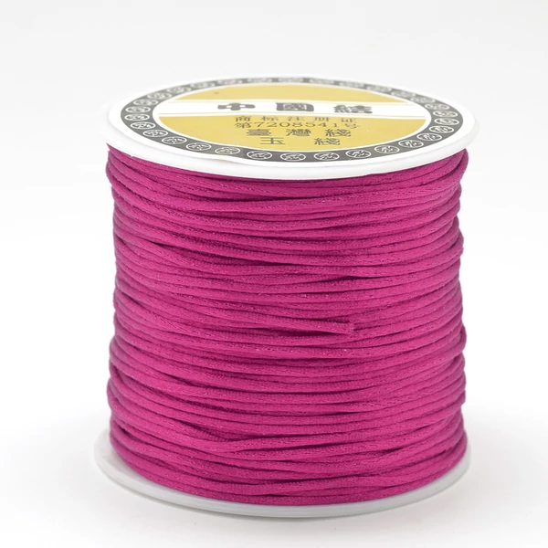 Sötét rózsaszín színű selyem zsinór (1mm) /5méter Sötét rózsaszín színű selyem zsinór (1mm) /5méter