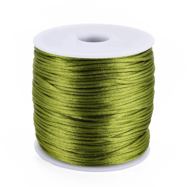 Olíva zöld színű selyem zsinór (1mm) /5méter Olíva zöld színű selyem zsinór (1mm) /5méter