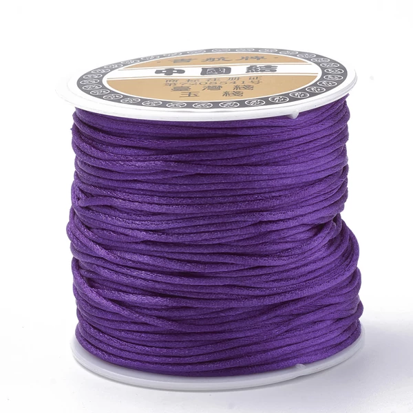 Sötét lila színű selyem zsinór (1mm) /5méter Sötét lila színű selyem zsinór (1mm) /5méter