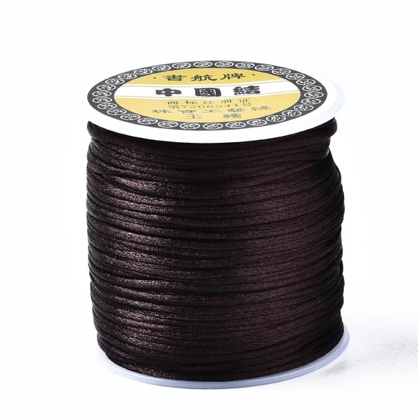 Kókuszbarna színű selyem zsinór (1mm) /5méter Kókuszbarna színű selyem zsinór (1mm) /5méter