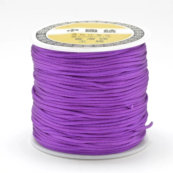 Lila színű selyem zsinór (1mm) /5méter Lila színű selyem zsinór (1mm) /5méter