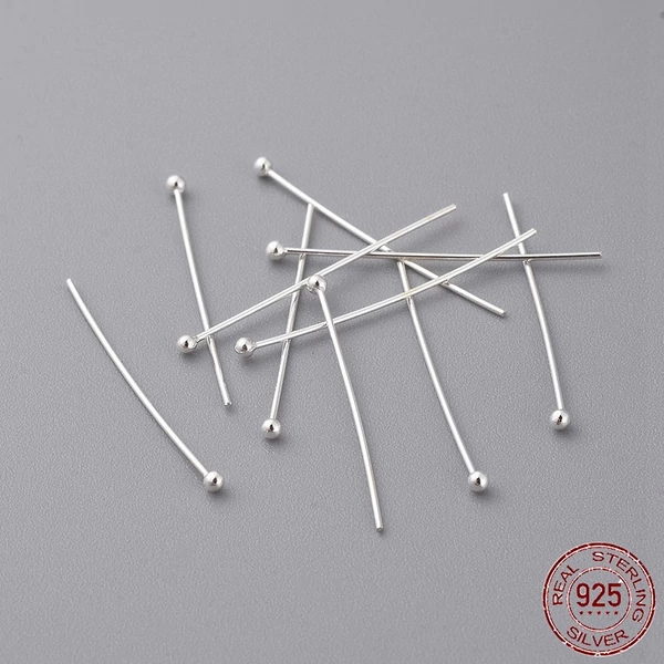 925 sterling ezüst golyós szerelőpálca (25mm)/2db 925 sterling ezüst golyós szerelőpálca (25mm)/2db