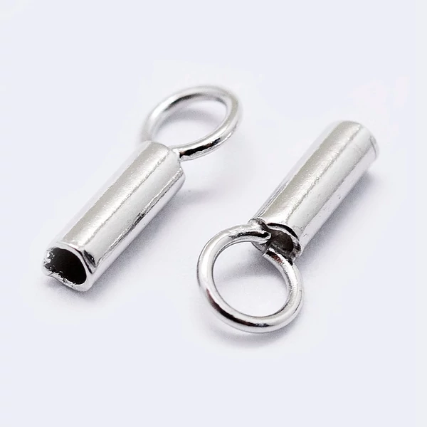925 sterling ezüst zsinórvégzáró (6,5x1,5mm)/2db