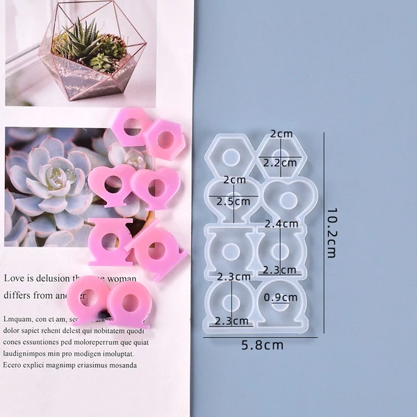 Szívószál lezáró készítő szilikon öntőforma (100x58x6mm)