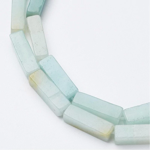 Amazonit tégla ásványgyöngy szálban (13x4x4mm)/29db Amazonit tégla ásványgyöngy szálban (13x4x4mm)/29db