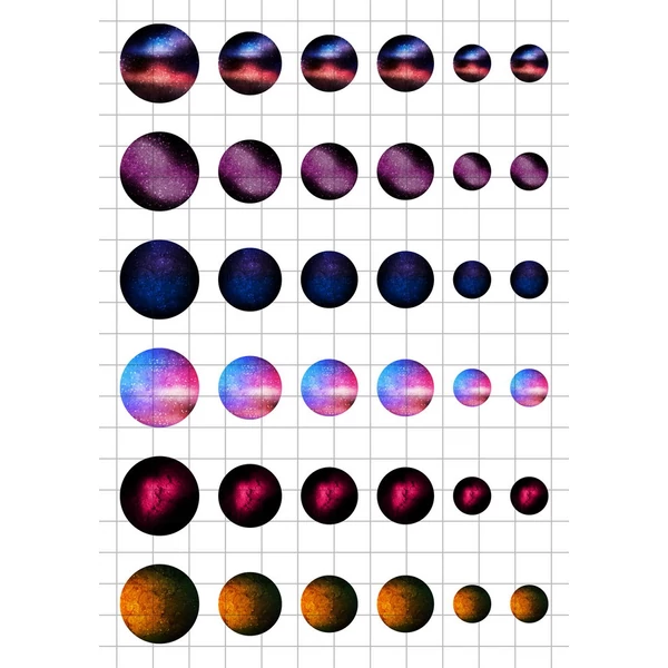 Galaxy-2 Üveglencsés ékszerpapír több méret A5