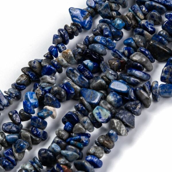 Lapis lazuli ásvány chips/splitter szálban (3~16x3~8mm)/40cm