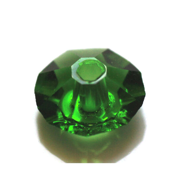 Sötét zöld első osztályú csiszolt üveggyöngy (2x5mm)