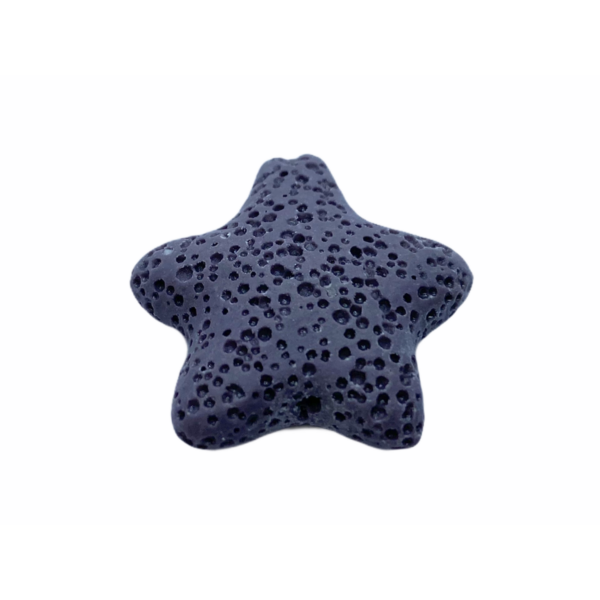 Lila lávakő csillag alakú átfúrt medál (25mm)