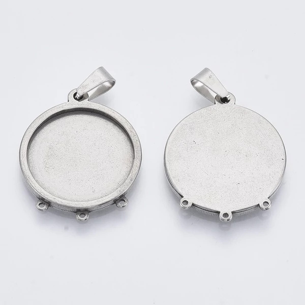 Nemesacél medálalap medáltartóval (20mm) Nemesacél medálalap medáltartóval (20mm)