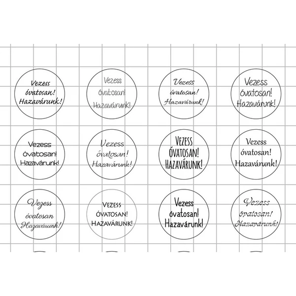 Vezess-óvatosan-1 Üveglencsés ékszerpapír 25mm A5 (24 fekete-fehér karika) Vezess-óvatosan-1 Üveglencsés ékszerpapír 25mm A5 (24 fekete-fehér karika)