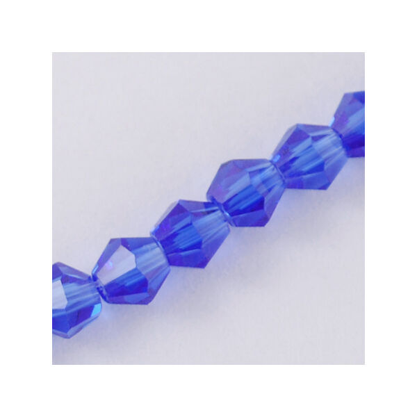 10db Sötét kék bicone üveggyöngy (6mm)