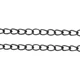 Fekete színű csavart lánc (6x4mm) /3 méter