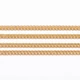 Arany színű nemesacél csavart szemű ékszerlánc (1,2x1,1mm)3méter