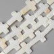 4db Természetes édesvízi kereszt alakú gyöngy (18~20x14~15x3mm)