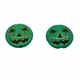 Szintetikus türkiz világos zöld halloween tök gyöngy (15x3,5mm)