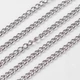 Nemesacél csavart szemű ékszerlánc (2x3mm)  /10 méter