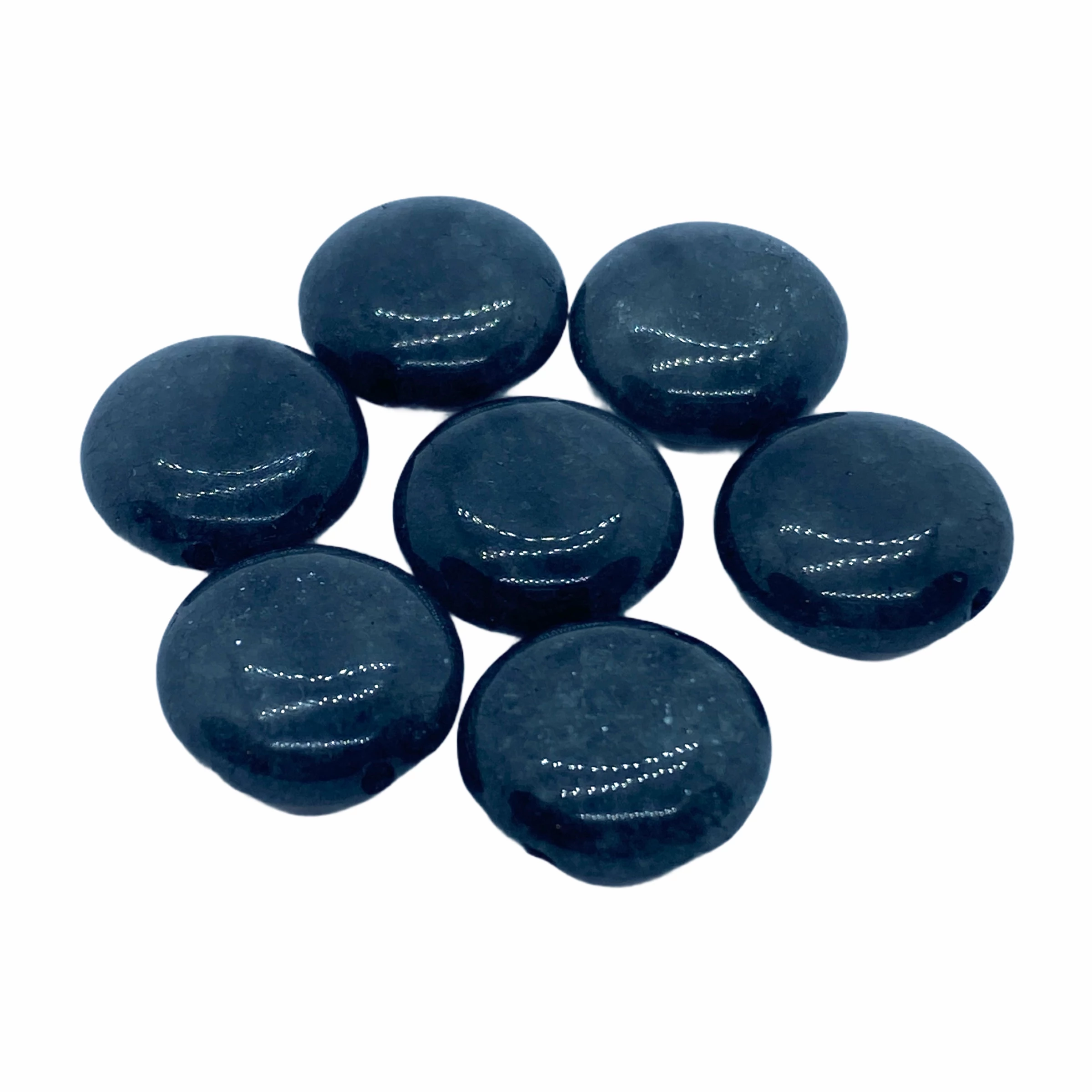 Szürke színű jade lapos ásvány medál (15mm)