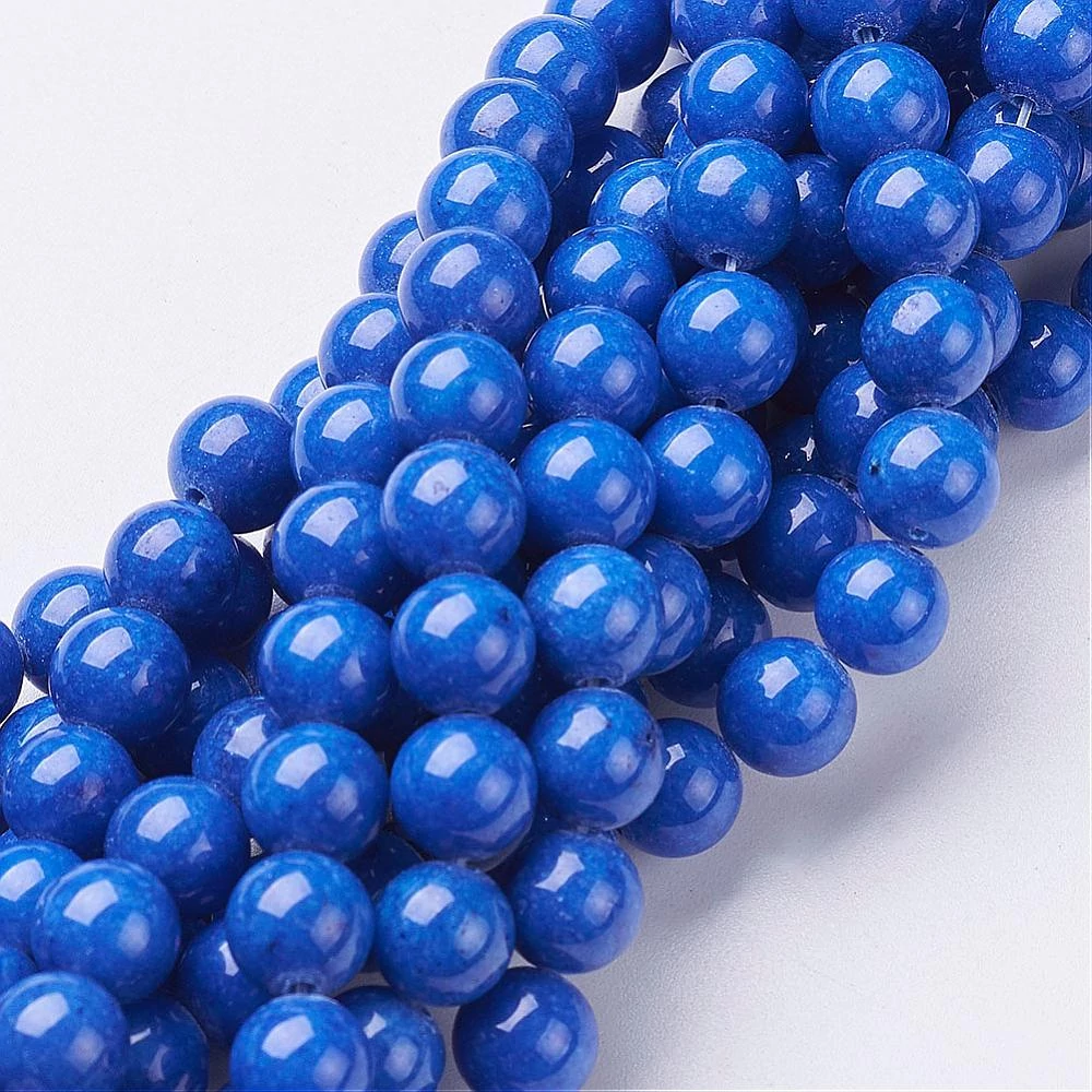 Mashan Jade (kék) ásványgyöngy (8mm)/10db