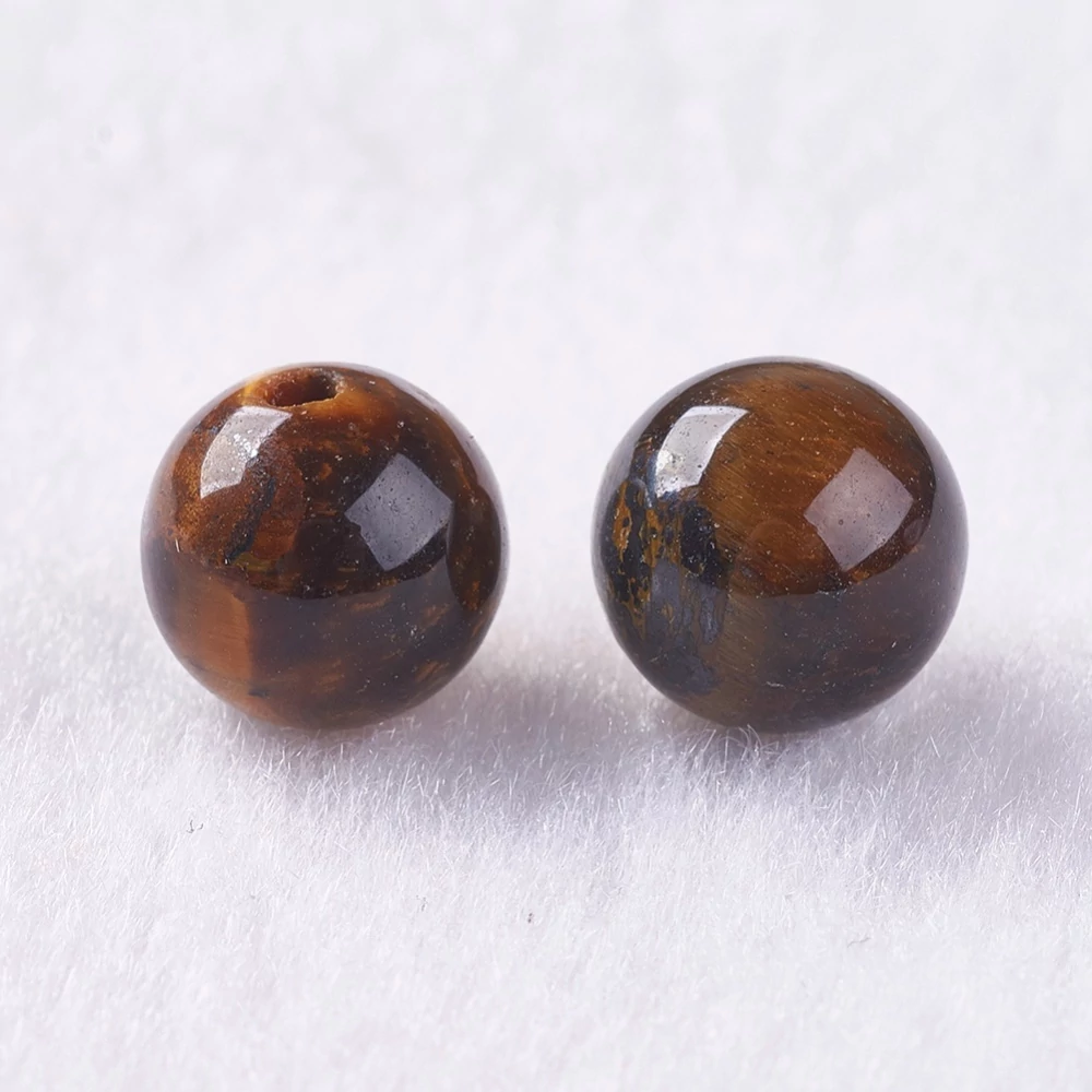 Tigrisszem félig fúrt ásványgyöngy (6mm)/1db
