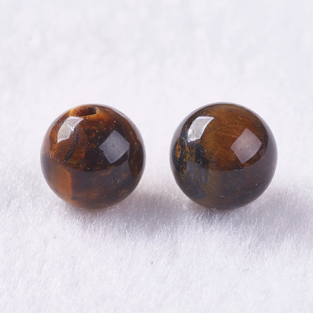 Tigrisszem félig fúrt ásványgyöngy (8mm)/1db
