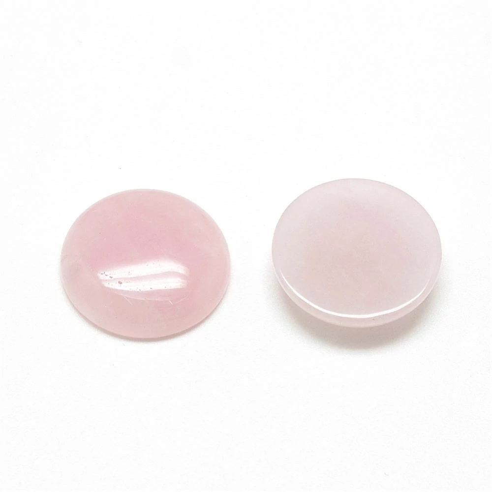 2db Rózsakvarc ásványkabochon (8mm)