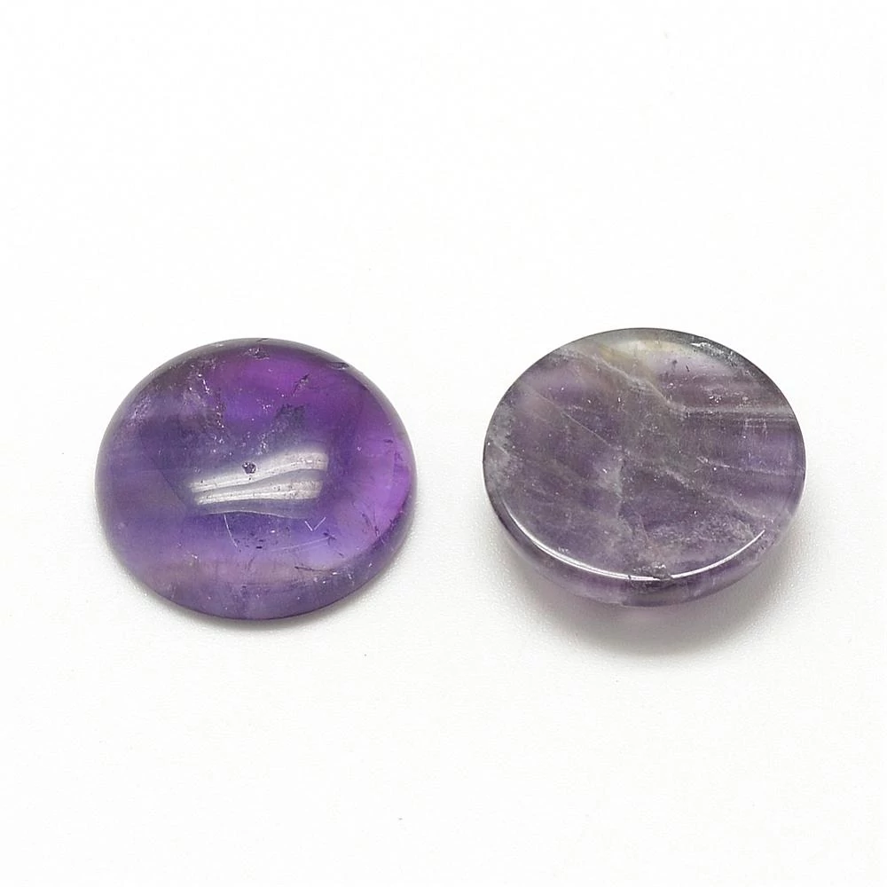 2db Ametiszt ásványkabochon (10mm)