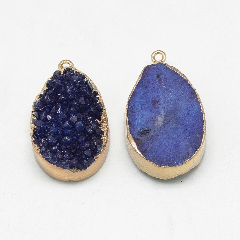 Druzy Achát ásványmedál (30x20mm)