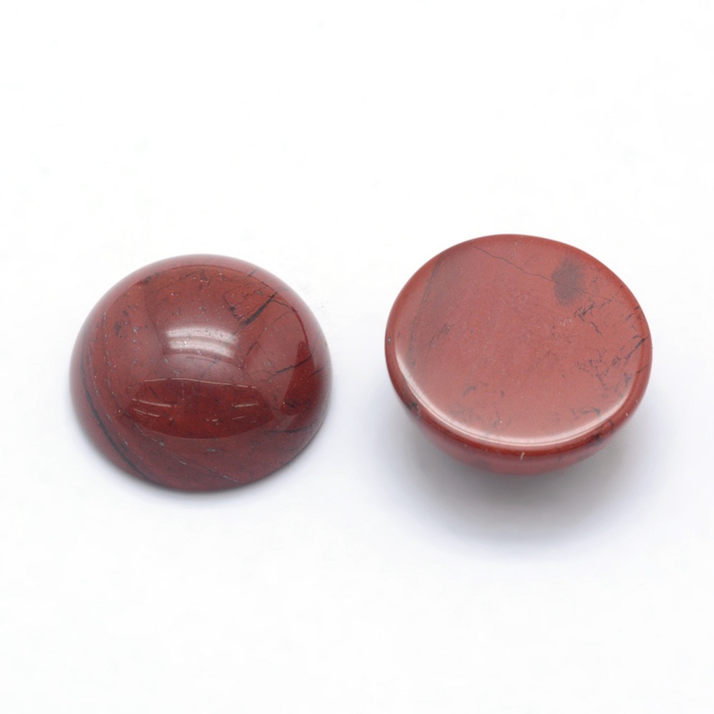 Vörös jáspis ásványkabochon (12mm)