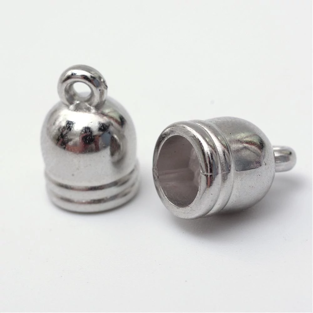 5db Antikolt ezüst zsinórvégzáró 12x8mm (kisebb)