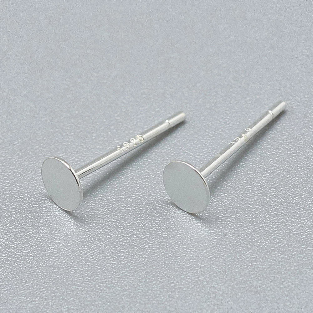 925 sterling ezüst bedugós fülbevalóalap (12x4mm)