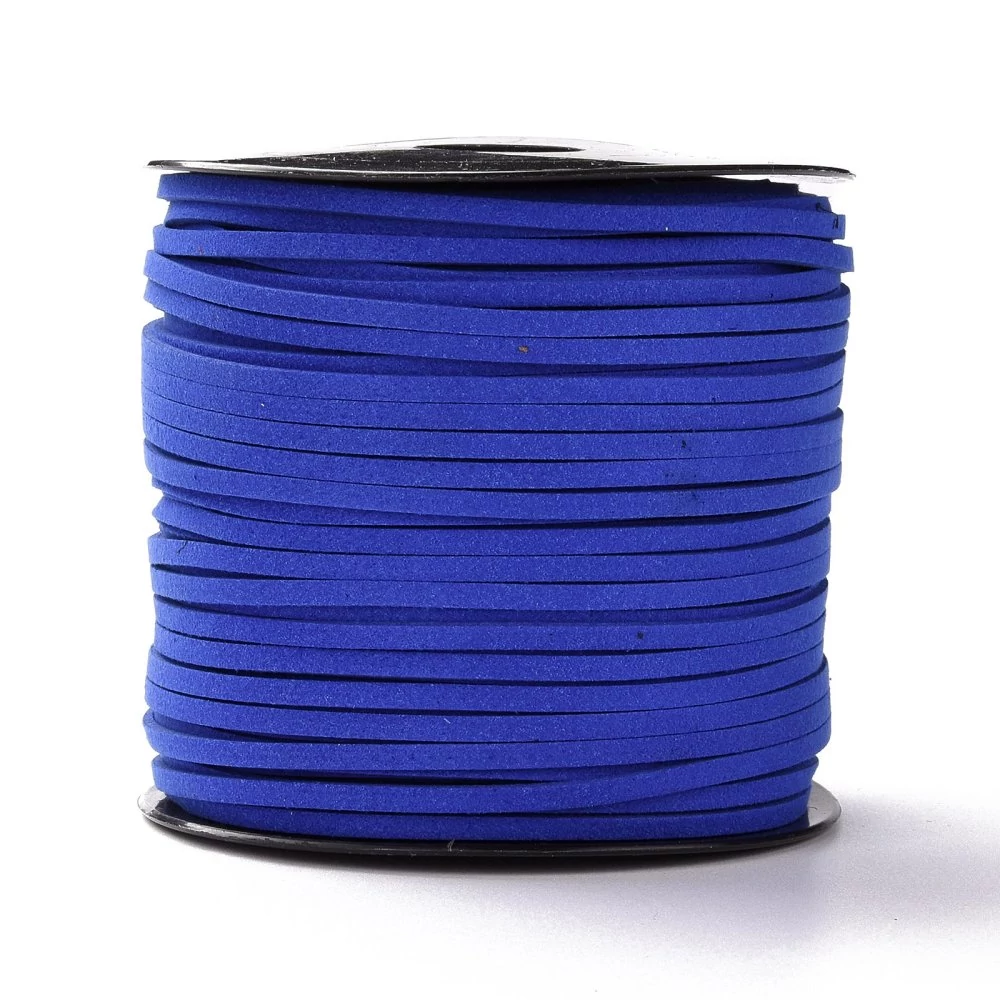Kék színű hasított bőrszál (3.0x1.4mm) /1méter