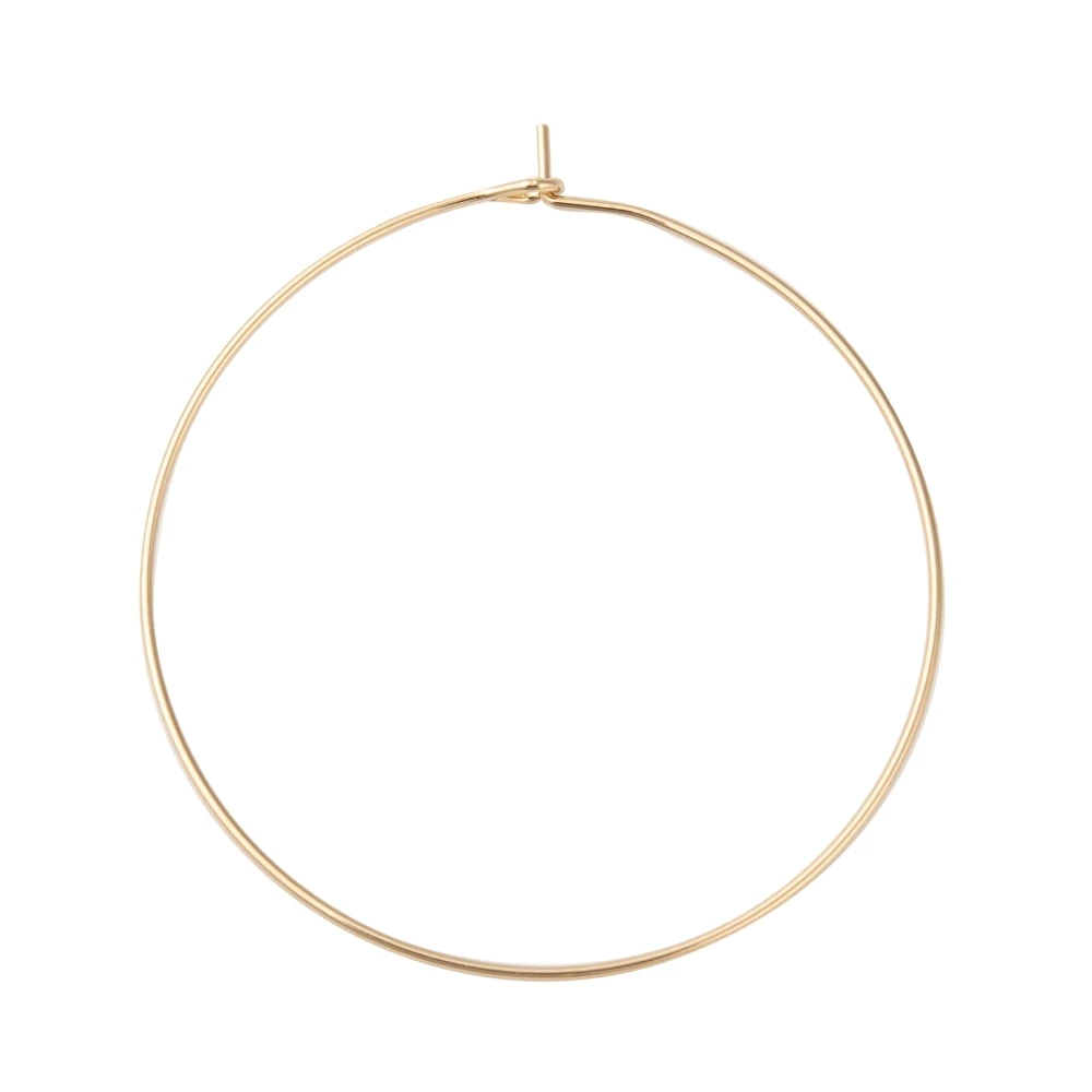 Arany színű nemesacél karika fülbevaló 18K arany bevonattal (45x40x0.7mm)