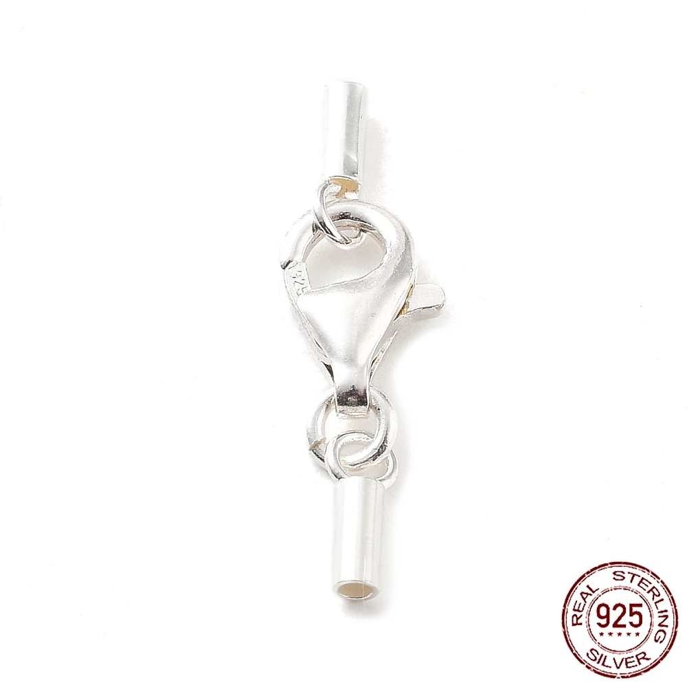 925 sterling ezüst delfinkapocs végzáróval (7.5x5.5x2.5mm)