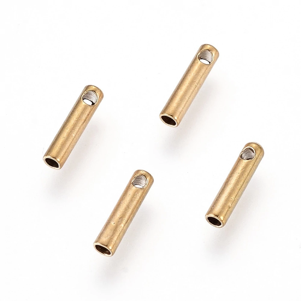 2db Arany színű nemesacél csöves végzáró (7x1.6mm)